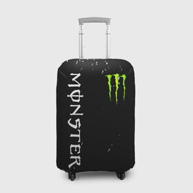 Чехол для чемодана 3D с принтом MONSTER ENERGY  в Белгороде, 86% полиэфир, 14% спандекс | двустороннее нанесение принта, прорези для ручек и колес | black monster | bmx | claw | cybersport | energy | monster | monster energy | moto | motocross | race | sport | киберспорт | когти | монстер энерджи | монстр | мото | мотокросс | ралли | скейтбординг | спорт | т | энергия