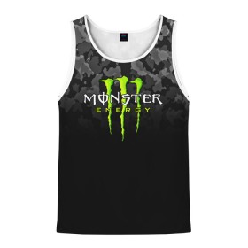 Мужская майка 3D с принтом MONSTER ENERGY в Белгороде, 100% полиэстер | круглая горловина, приталенный силуэт, длина до линии бедра. Пройма и горловина окантованы тонкой бейкой | Тематика изображения на принте: black monster | bmx | claw | cybersport | energy | monster | monster energy | moto | motocross | race | sport | киберспорт | когти | монстер энерджи | монстр | мото | мотокросс | ралли | скейтбординг | спорт | т | энергия