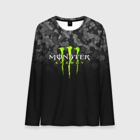 Мужской лонгслив 3D с принтом MONSTER ENERGY в Белгороде, 100% полиэстер | длинные рукава, круглый вырез горловины, полуприлегающий силуэт | black monster | bmx | claw | cybersport | energy | monster | monster energy | moto | motocross | race | sport | киберспорт | когти | монстер энерджи | монстр | мото | мотокросс | ралли | скейтбординг | спорт | т | энергия