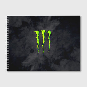 Альбом для рисования с принтом MONSTER ENERGY в Белгороде, 100% бумага
 | матовая бумага, плотность 200 мг. | black monster | bmx | claw | cybersport | energy | monster | monster energy | moto | motocross | race | sport | киберспорт | когти | монстер энерджи | монстр | мото | мотокросс | ралли | скейтбординг | спорт | т | энергия