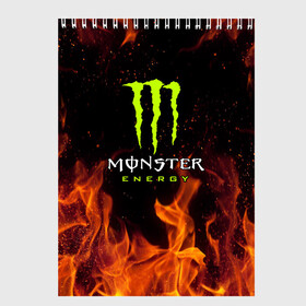 Скетчбук с принтом MONSTER ENERGY в Белгороде, 100% бумага
 | 48 листов, плотность листов — 100 г/м2, плотность картонной обложки — 250 г/м2. Листы скреплены сверху удобной пружинной спиралью | black monster | bmx | claw | cybersport | energy | monster | monster energy | moto | motocross | race | sport | киберспорт | когти | монстер энерджи | монстр | мото | мотокросс | ралли | скейтбординг | спорт | т | энергия