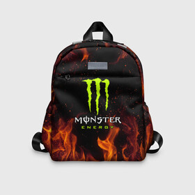 Детский рюкзак 3D с принтом MONSTER ENERGY  в Белгороде, 100% полиэстер | лямки с регулируемой длиной, сверху петелька, чтобы рюкзак можно было повесить на вешалку. Основное отделение закрывается на молнию, как и внешний карман. Внутри дополнительный карман. По бокам два дополнительных кармашка | black monster | bmx | claw | cybersport | energy | monster | monster energy | moto | motocross | race | sport | киберспорт | когти | монстер энерджи | монстр | мото | мотокросс | ралли | скейтбординг | спорт | т | энергия