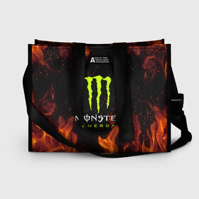 Сумка-шоппер 3D с принтом MONSTER ENERGY в Белгороде, 100% полиэстер | застегивается на металлическую кнопку; внутренний карман застегивается на молнию. Стенки укреплены специальным мягким материалом, чтобы защитить содержимое от несильных ударов
 | black monster | bmx | claw | cybersport | energy | monster | monster energy | moto | motocross | race | sport | киберспорт | когти | монстер энерджи | монстр | мото | мотокросс | ралли | скейтбординг | спорт | т | энергия