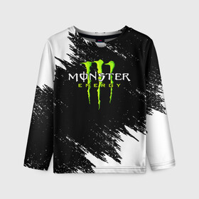 Детский лонгслив 3D с принтом MONSTER ENERGY  в Белгороде, 100% полиэстер | длинные рукава, круглый вырез горловины, полуприлегающий силуэт
 | black monster | bmx | claw | cybersport | energy | monster | monster energy | moto | motocross | race | sport | киберспорт | когти | монстер энерджи | монстр | мото | мотокросс | ралли | скейтбординг | спорт | т | энергия