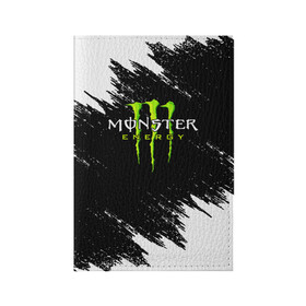 Обложка для паспорта матовая кожа с принтом MONSTER ENERGY  в Белгороде, натуральная матовая кожа | размер 19,3 х 13,7 см; прозрачные пластиковые крепления | black monster | bmx | claw | cybersport | energy | monster | monster energy | moto | motocross | race | sport | киберспорт | когти | монстер энерджи | монстр | мото | мотокросс | ралли | скейтбординг | спорт | т | энергия