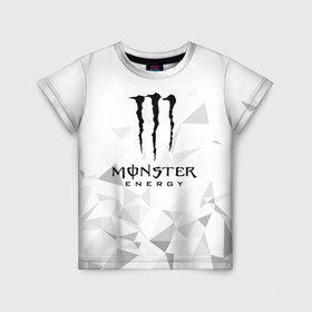 Детская футболка 3D с принтом MONSTER ENERGY  в Белгороде, 100% гипоаллергенный полиэфир | прямой крой, круглый вырез горловины, длина до линии бедер, чуть спущенное плечо, ткань немного тянется | black monster | bmx | claw | cybersport | energy | monster | monster energy | moto | motocross | race | sport | киберспорт | когти | монстер энерджи | монстр | мото | мотокросс | ралли | скейтбординг | спорт | т | энергия