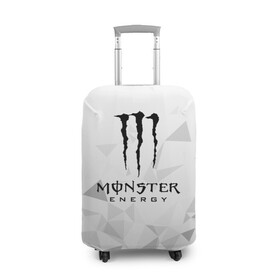 Чехол для чемодана 3D с принтом MONSTER ENERGY  в Белгороде, 86% полиэфир, 14% спандекс | двустороннее нанесение принта, прорези для ручек и колес | black monster | bmx | claw | cybersport | energy | monster | monster energy | moto | motocross | race | sport | киберспорт | когти | монстер энерджи | монстр | мото | мотокросс | ралли | скейтбординг | спорт | т | энергия