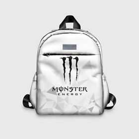 Детский рюкзак 3D с принтом MONSTER ENERGY  в Белгороде, 100% полиэстер | лямки с регулируемой длиной, сверху петелька, чтобы рюкзак можно было повесить на вешалку. Основное отделение закрывается на молнию, как и внешний карман. Внутри дополнительный карман. По бокам два дополнительных кармашка | black monster | bmx | claw | cybersport | energy | monster | monster energy | moto | motocross | race | sport | киберспорт | когти | монстер энерджи | монстр | мото | мотокросс | ралли | скейтбординг | спорт | т | энергия