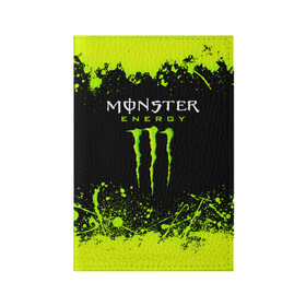 Обложка для паспорта матовая кожа с принтом MONSTER ENERGY  в Белгороде, натуральная матовая кожа | размер 19,3 х 13,7 см; прозрачные пластиковые крепления | Тематика изображения на принте: black monster | bmx | claw | cybersport | energy | monster | monster energy | moto | motocross | race | sport | киберспорт | когти | монстер энерджи | монстр | мото | мотокросс | ралли | скейтбординг | спорт | т | энергия