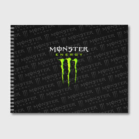 Альбом для рисования с принтом MONSTER ENERGY в Белгороде, 100% бумага
 | матовая бумага, плотность 200 мг. | black monster | bmx | claw | cybersport | energy | monster | monster energy | moto | motocross | race | sport | киберспорт | когти | монстер энерджи | монстр | мото | мотокросс | ралли | скейтбординг | спорт | т | энергия