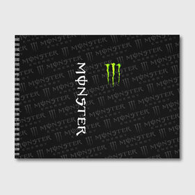 Альбом для рисования с принтом MONSTER ENERGY в Белгороде, 100% бумага
 | матовая бумага, плотность 200 мг. | black monster | bmx | claw | cybersport | energy | monster | monster energy | moto | motocross | race | sport | киберспорт | когти | монстер энерджи | монстр | мото | мотокросс | ралли | скейтбординг | спорт | т | энергия