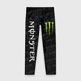 Детские леггинсы 3D с принтом MONSTER ENERGY  в Белгороде, полиэстер 85%, спандекс 15% | эластичный пояс, зауженный крой | Тематика изображения на принте: black monster | bmx | claw | cybersport | energy | monster | monster energy | moto | motocross | race | sport | киберспорт | когти | монстер энерджи | монстр | мото | мотокросс | ралли | скейтбординг | спорт | т | энергия