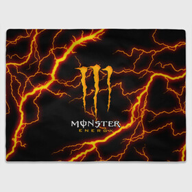 Плед 3D с принтом MONSTER ENERGY  в Белгороде, 100% полиэстер | закругленные углы, все края обработаны. Ткань не мнется и не растягивается | black monster | bmx | claw | cybersport | energy | monster | monster energy | moto | motocross | race | sport | киберспорт | когти | монстер энерджи | монстр | мото | мотокросс | ралли | скейтбординг | спорт | т | энергия