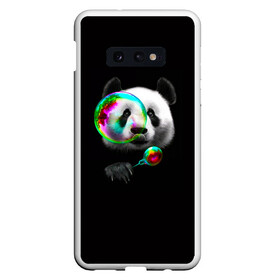 Чехол для Samsung S10E с принтом Панда и мыльный пузырь в Белгороде, Силикон | Область печати: задняя сторона чехла, без боковых панелей | арт | животные | забавная панда | зверь панда | мыльный пузырь | панда | панды | пузырь | рисунок