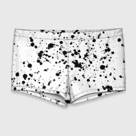 Мужские купальные плавки 3D с принтом Далматинец - брызги чёрными пятнами в Белгороде, Полиэстер 85%, Спандекс 15% |  | брызги краски | далматинец | краска | пятно | с брызгами | черные пятна