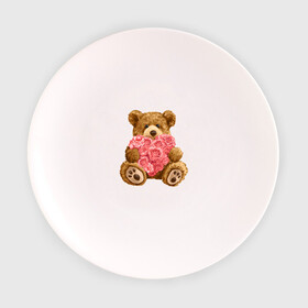 Тарелка с принтом Плюшевый медведь с сердечком в Белгороде, фарфор | диаметр - 210 мм
диаметр для нанесения принта - 120 мм | арт | животные | картинка | медвежонок | мишка | плюшевый медведь | рисунок | розовые цветы | розочки | розы | сердечко | сердце | сердце из роз | цветы