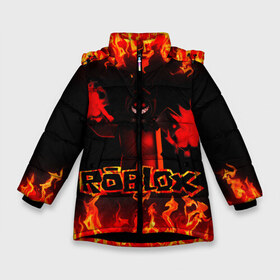 Зимняя куртка для девочек 3D с принтом ROBLOX FIRE в Белгороде, ткань верха — 100% полиэстер; подклад — 100% полиэстер, утеплитель — 100% полиэстер. | длина ниже бедра, удлиненная спинка, воротник стойка и отстегивающийся капюшон. Есть боковые карманы с листочкой на кнопках, утяжки по низу изделия и внутренний карман на молнии. 

Предусмотрены светоотражающий принт на спинке, радужный светоотражающий элемент на пуллере молнии и на резинке для утяжки. | game | gamer | logo | minecraft | roblox | roblox simulator | simulator | игра | код роблокс | конструктор | лого | майнкрафт | роблокс | роблокс симулятор | симулятор | строительство | фигура