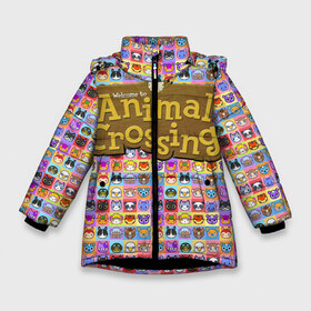 Зимняя куртка для девочек 3D с принтом ANIMAL CROSSING в Белгороде, ткань верха — 100% полиэстер; подклад — 100% полиэстер, утеплитель — 100% полиэстер. | длина ниже бедра, удлиненная спинка, воротник стойка и отстегивающийся капюшон. Есть боковые карманы с листочкой на кнопках, утяжки по низу изделия и внутренний карман на молнии. 

Предусмотрены светоотражающий принт на спинке, радужный светоотражающий элемент на пуллере молнии и на резинке для утяжки. | animal crossing | game | new horizons | nintendo | животные | игра | нинтендо