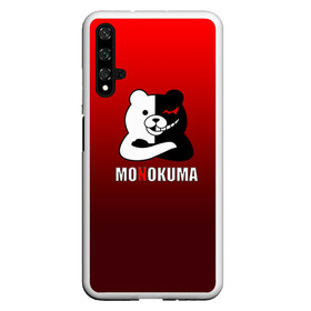 Чехол для Honor 20 с принтом Monokuma в Белгороде, Силикон | Область печати: задняя сторона чехла, без боковых панелей | Тематика изображения на принте: anime | danganropna | monokuma | аниме | анимэ | медведь | мишка | монокума | мономишка | черно белый медведь