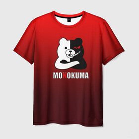 Мужская футболка 3D с принтом Monokuma в Белгороде, 100% полиэфир | прямой крой, круглый вырез горловины, длина до линии бедер | anime | danganropna | monokuma | аниме | анимэ | медведь | мишка | монокума | мономишка | черно белый медведь