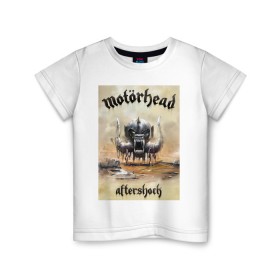 Детская футболка хлопок с принтом Motorhead в Белгороде, 100% хлопок | круглый вырез горловины, полуприлегающий силуэт, длина до линии бедер | Тематика изображения на принте: motorhead | арт | лемми | музыка | рок