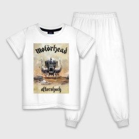 Детская пижама хлопок с принтом Motorhead в Белгороде, 100% хлопок |  брюки и футболка прямого кроя, без карманов, на брюках мягкая резинка на поясе и по низу штанин
 | motorhead | арт | лемми | музыка | рок