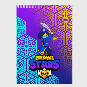 Скетчбук с принтом MORTIS BRAWL STARS в Белгороде, 100% бумага
 | 48 листов, плотность листов — 100 г/м2, плотность картонной обложки — 250 г/м2. Листы скреплены сверху удобной пружинной спиралью | Тематика изображения на принте: brawl | brawl stars | brawl stars rogue mortis | clash | mortis brawl stars | rogue mortis | бравл старс | бравл старс коварный мортис | игра | коварный мортис | мобильные игры | мортис