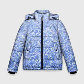 Зимняя куртка для мальчиков 3D с принтом Волны на голубом фоне в Белгороде, ткань верха — 100% полиэстер; подклад — 100% полиэстер, утеплитель — 100% полиэстер | длина ниже бедра, удлиненная спинка, воротник стойка и отстегивающийся капюшон. Есть боковые карманы с листочкой на кнопках, утяжки по низу изделия и внутренний карман на молнии. 

Предусмотрены светоотражающий принт на спинке, радужный светоотражающий элемент на пуллере молнии и на резинке для утяжки | textures | абстракция | белый | вода | водный | водяной | волны | дудл | дудлинг | завитки | загогулини | линии | морской | полосы | текстуры | фон