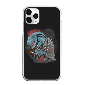 Чехол для iPhone 11 Pro матовый с принтом Dino Punk в Белгороде, Силикон |  | art | dinosaur | mohawk | moon | punk | арт | динозавр | животные | ирокез | картинка | луна | панк | рисунок
