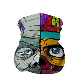 Бандана-труба 3D с принтом Франкенштейн в Белгороде, 100% полиэстер, ткань с особыми свойствами — Activecool | плотность 150‒180 г/м2; хорошо тянется, но сохраняет форму | большой | всю | геометрия | герои | герой | голова | граффити | добрые | дьявол | злой | зомби | картинка | кибер | краска | лицо | лого | на | панк | пасть | рожа | смайл | текстуры | фон | франкенштейн