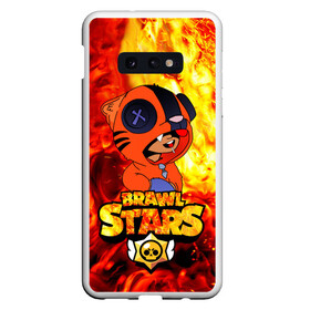 Чехол для Samsung S10E с принтом Leon Tiger Brawl Stars в Белгороде, Силикон | Область печати: задняя сторона чехла, без боковых панелей | Тематика изображения на принте: brawl | brawlers | crow | gale | leon | max | rogue | sally | spike | sprout | stars | tropic | wolf | бравл | булл | волк | ворон | лев | леон | макс | мортис | салли | спраут | старс | тигр