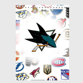 Скетчбук с принтом San Jose Sharks (Z) в Белгороде, 100% бумага
 | 48 листов, плотность листов — 100 г/м2, плотность картонной обложки — 250 г/м2. Листы скреплены сверху удобной пружинной спиралью | anaheim ducks | arizona coyotes | boston bruins | buffalo sabres | calgary flames | canadiens de montreal | carolina hurricanes | chicago blackhawks | colorado avalanche | columbus blue jackets | dallas stars | detroit red wings | edmonton oil | hockey | 