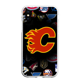 Чехол для iPhone XS Max матовый с принтом Calgary Flames (Z) в Белгороде, Силикон | Область печати: задняя сторона чехла, без боковых панелей | anaheim ducks | arizona coyotes | boston bruins | buffalo sabres | calgary flames | canadiens de montreal | carolina hurricanes | chicago blackhawks | colorado avalanche | columbus blue jackets | dallas stars | detroit red wings | edmonton oil | hockey | 