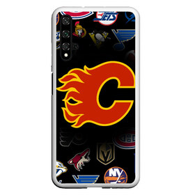 Чехол для Honor 20 с принтом Calgary Flames (Z) в Белгороде, Силикон | Область печати: задняя сторона чехла, без боковых панелей | anaheim ducks | arizona coyotes | boston bruins | buffalo sabres | calgary flames | canadiens de montreal | carolina hurricanes | chicago blackhawks | colorado avalanche | columbus blue jackets | dallas stars | detroit red wings | edmonton oil | hockey | 