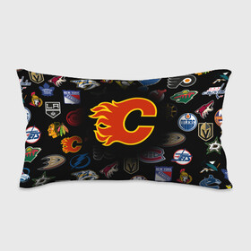 Подушка 3D антистресс с принтом Calgary Flames (Z) в Белгороде, наволочка — 100% полиэстер, наполнитель — вспененный полистирол | состоит из подушки и наволочки на молнии | anaheim ducks | arizona coyotes | boston bruins | buffalo sabres | calgary flames | canadiens de montreal | carolina hurricanes | chicago blackhawks | colorado avalanche | columbus blue jackets | dallas stars | detroit red wings | edmonton oil | hockey | 