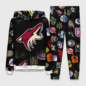 Женский костюм 3D (с толстовкой) с принтом Arizona Coyotes | NHL (Z) в Белгороде,  |  | anaheim ducks | arizona coyotes | boston bruins | buffalo sabres | calgary flames | canadiens de montreal | carolina hurricanes | chicago blackhawks | colorado avalanche | columbus blue jackets | dallas stars | detroit red wings | edmonton oil | hockey | 