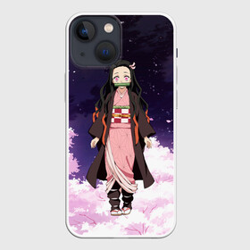 Чехол для iPhone 13 mini с принтом Незуко в Белгороде,  |  | anime | blade demon | demon slayer | kamado | kimetsu no yaiba | nezuko | аниме | демон | зенитсу | камадо | киметсу | клинок рассекающий демонов | недзуко | незуко | тандзиро | юноске