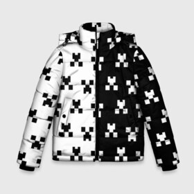 Зимняя куртка для мальчиков 3D с принтом MINECRAFT CREEPER в Белгороде, ткань верха — 100% полиэстер; подклад — 100% полиэстер, утеплитель — 100% полиэстер | длина ниже бедра, удлиненная спинка, воротник стойка и отстегивающийся капюшон. Есть боковые карманы с листочкой на кнопках, утяжки по низу изделия и внутренний карман на молнии. 

Предусмотрены светоотражающий принт на спинке, радужный светоотражающий элемент на пуллере молнии и на резинке для утяжки | block | creeper | cube | minecraft | pixel | блок | геометрия | крафт | крипер | кубики | майнкрафт | пиксели