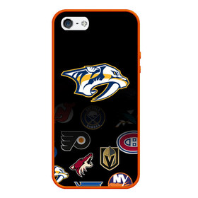 Чехол для iPhone 5/5S матовый с принтом NHL Nashville Predators (Z) в Белгороде, Силикон | Область печати: задняя сторона чехла, без боковых панелей | Тематика изображения на принте: anaheim ducks | arizona coyotes | boston bruins | buffalo sabres | canadiens de montreal | carolina hurricanes | chicago blackhawks | colorado | hockey | nashville predators | nhl | нхл | паттерн | спорт | хоккей