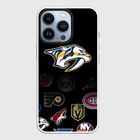 Чехол для iPhone 13 Pro с принтом NHL Nashville Predators (Z) в Белгороде,  |  | anaheim ducks | arizona coyotes | boston bruins | buffalo sabres | canadiens de montreal | carolina hurricanes | chicago blackhawks | colorado | hockey | nashville predators | nhl | нхл | паттерн | спорт | хоккей