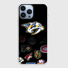 Чехол для iPhone 13 Pro Max с принтом NHL Nashville Predators (Z) в Белгороде,  |  | anaheim ducks | arizona coyotes | boston bruins | buffalo sabres | canadiens de montreal | carolina hurricanes | chicago blackhawks | colorado | hockey | nashville predators | nhl | нхл | паттерн | спорт | хоккей