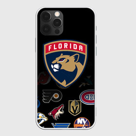 Чехол для iPhone 12 Pro с принтом NHL Florida Panthers (Z) в Белгороде, силикон | область печати: задняя сторона чехла, без боковых панелей | anaheim ducks | arizona coyotes | boston bruins | buffalo sabres | calgary flames | canadiens de montreal | chicago blackhawks | colorado | florida panthers | hockey | nhl | нхл | паттерн | спорт | хоккей