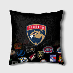 Подушка 3D с принтом NHL Florida Panthers (Z) в Белгороде, наволочка – 100% полиэстер, наполнитель – холлофайбер (легкий наполнитель, не вызывает аллергию). | состоит из подушки и наволочки. Наволочка на молнии, легко снимается для стирки | anaheim ducks | arizona coyotes | boston bruins | buffalo sabres | calgary flames | canadiens de montreal | chicago blackhawks | colorado | florida panthers | hockey | nhl | нхл | паттерн | спорт | хоккей