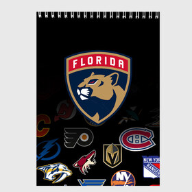 Скетчбук с принтом NHL Florida Panthers (Z) в Белгороде, 100% бумага
 | 48 листов, плотность листов — 100 г/м2, плотность картонной обложки — 250 г/м2. Листы скреплены сверху удобной пружинной спиралью | Тематика изображения на принте: anaheim ducks | arizona coyotes | boston bruins | buffalo sabres | calgary flames | canadiens de montreal | chicago blackhawks | colorado | florida panthers | hockey | nhl | нхл | паттерн | спорт | хоккей