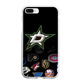 Чехол для iPhone 7Plus/8 Plus матовый с принтом NHL Dallas Stars (Z) в Белгороде, Силикон | Область печати: задняя сторона чехла, без боковых панелей | anaheim ducks | arizona coyotes | boston bruins | buffalo sabres | calgary flames | carolina hurricanes | chicago blackhawks | colorado | dallas stars | hockey | nhl | нхл | паттерн | спорт | хоккей