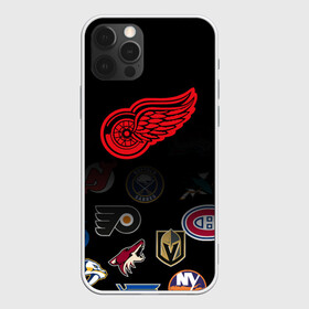 Чехол для iPhone 12 Pro с принтом NHL Detroit Red Wings (Z) в Белгороде, силикон | область печати: задняя сторона чехла, без боковых панелей | anaheim ducks | arizona coyotes | boston bruins | buffalo sabres | calgary flames | canadiens de montreal | carolina hurricanes | colorado | detroit red wings | hockey | nhl | нхл | паттерн | спорт | хоккей