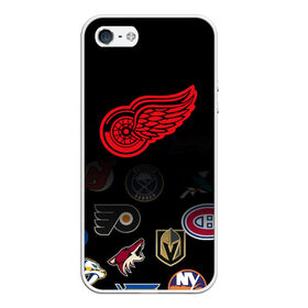 Чехол для iPhone 5/5S матовый с принтом NHL Detroit Red Wings (Z) в Белгороде, Силикон | Область печати: задняя сторона чехла, без боковых панелей | Тематика изображения на принте: anaheim ducks | arizona coyotes | boston bruins | buffalo sabres | calgary flames | canadiens de montreal | carolina hurricanes | colorado | detroit red wings | hockey | nhl | нхл | паттерн | спорт | хоккей