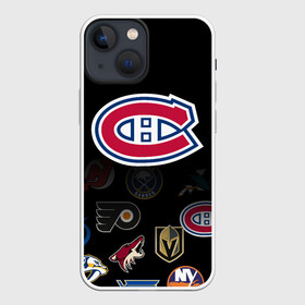 Чехол для iPhone 13 mini с принтом NHL Canadiens de Montral (Z) в Белгороде,  |  | anaheim ducks | arizona coyotes | boston bruins | buffalo sabres | calgary flames | canadiens de montreal | carolina hurricanes | chicago blackhawks | colorado | hockey | nhl | нхл | паттерн | спорт | хоккей