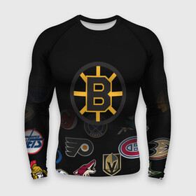 Мужской рашгард 3D с принтом NHL Boston Bruins (Z) в Белгороде,  |  | anaheim ducks | arizona coyotes | boston bruins | buffalo sabres | calgary flames | canadiens de montreal | carolina hurricanes | chicago blackhawks | colorado | hockey | nhl | нхл | паттерн | спорт | хоккей