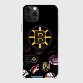 Чехол для iPhone 12 Pro с принтом NHL Boston Bruins (Z) в Белгороде, силикон | область печати: задняя сторона чехла, без боковых панелей | anaheim ducks | arizona coyotes | boston bruins | buffalo sabres | calgary flames | canadiens de montreal | carolina hurricanes | chicago blackhawks | colorado | hockey | nhl | нхл | паттерн | спорт | хоккей